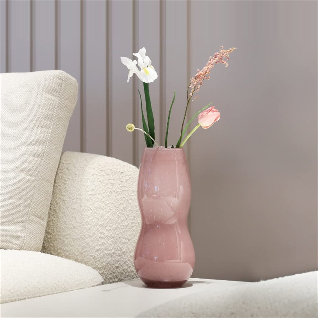 Amazon.co.jp: N/A ピンクのひょうたんの形の大きな腹のガラス花瓶の